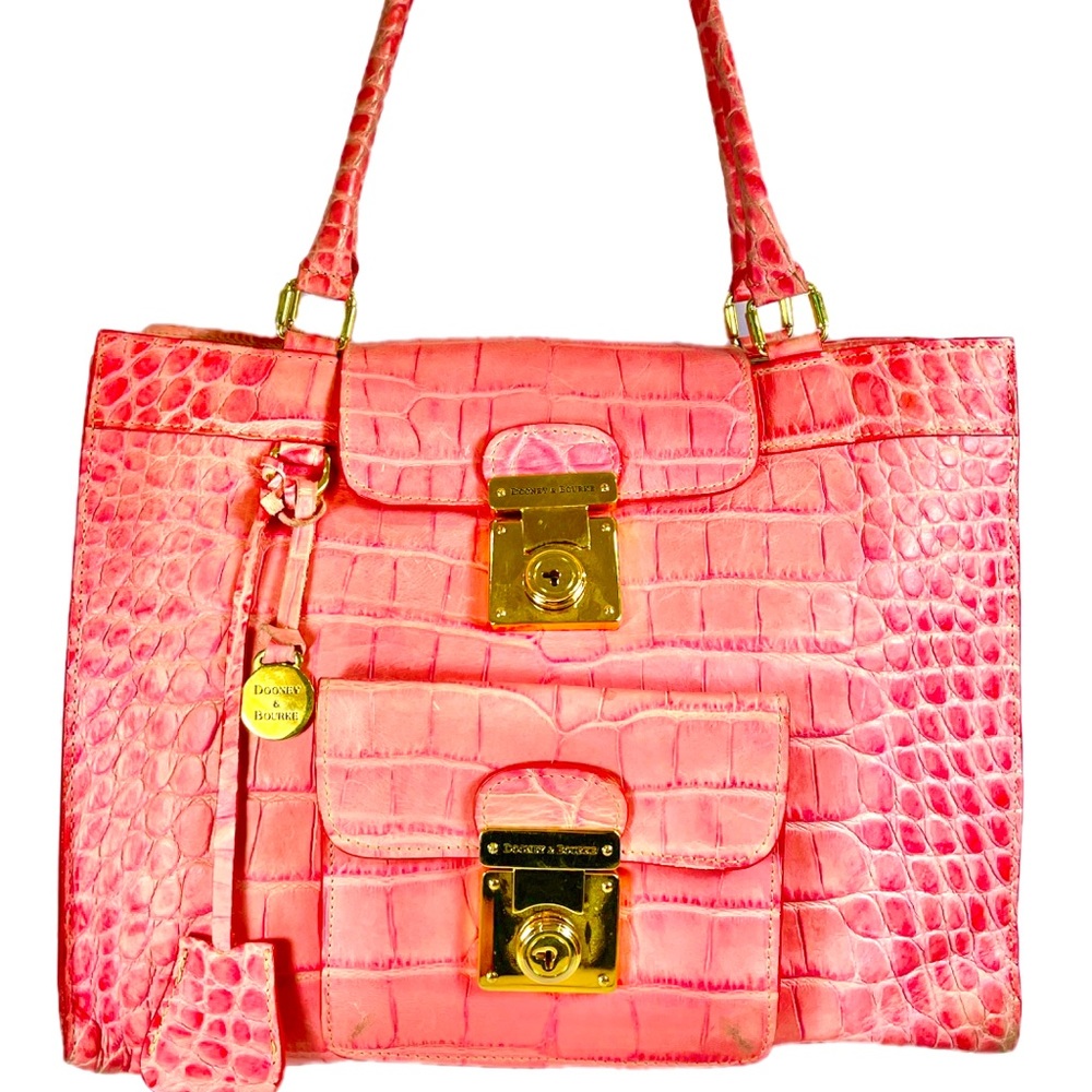 Dooney & Bourke Pink Crocodile Luxury Bag